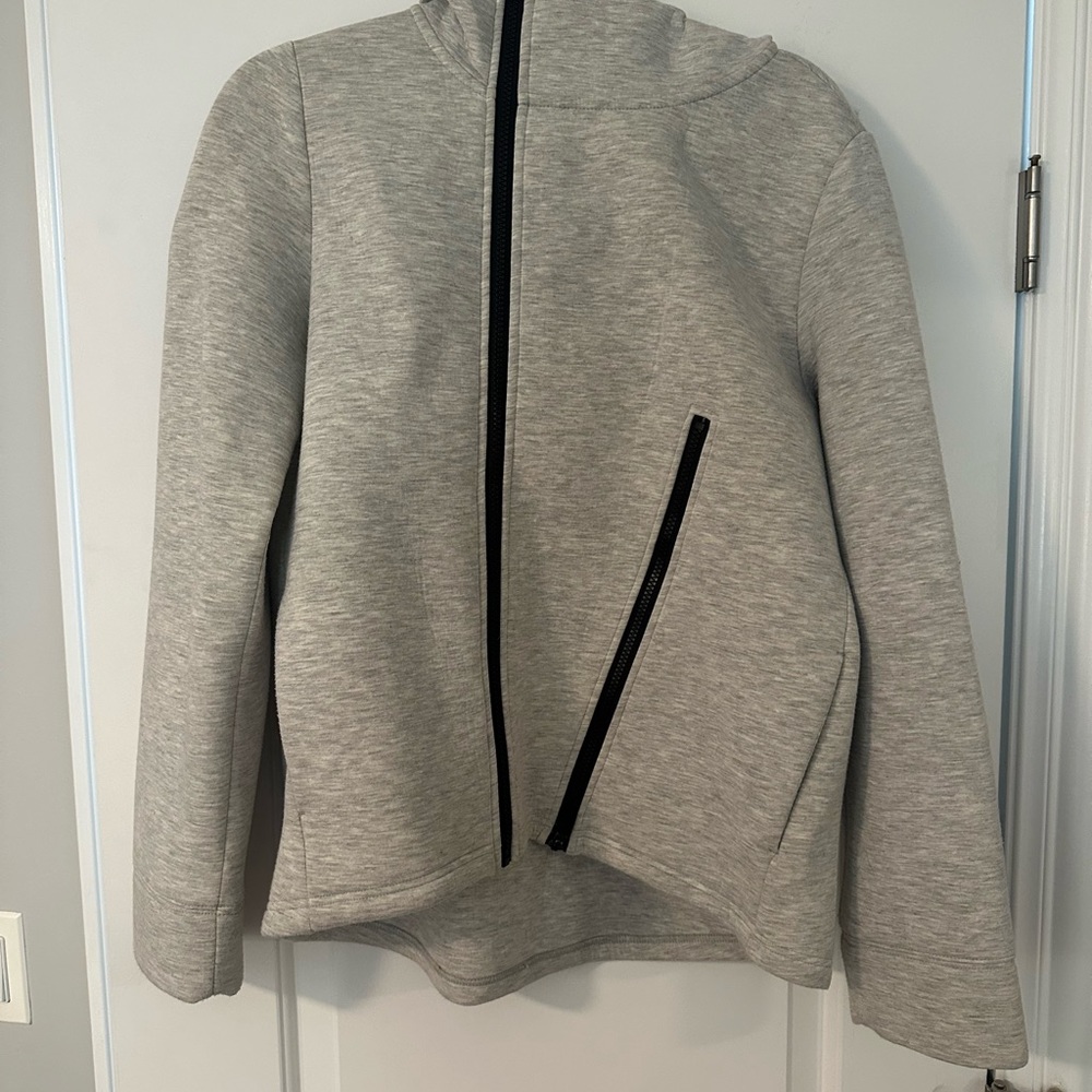 Gray Betsy Johnson Jacket with Asymmetrical Zip
